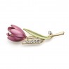 Elegant crystal tulip broochBrooches