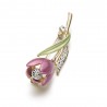 Elegant crystal tulip broochBrooches
