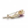 Elegant crystal tulip broochBrooches