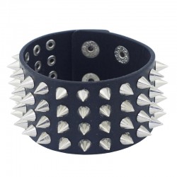 Four Row Rivet Stud Leather Bracelet UnisexBracelets