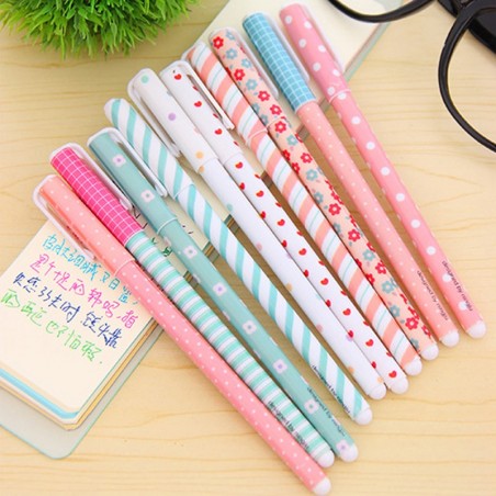 Flowery Design Color Gel Pens 10pcsPens & Pencils
