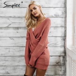 Sexy Cross Knitting Sweater PulloverHoodies & Jumpers