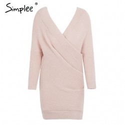 Sexy Cross Knitting Sweater PulloverHoodies & Jumpers