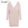 Sexy Cross Knitting Sweater PulloverHoodies & Jumpers