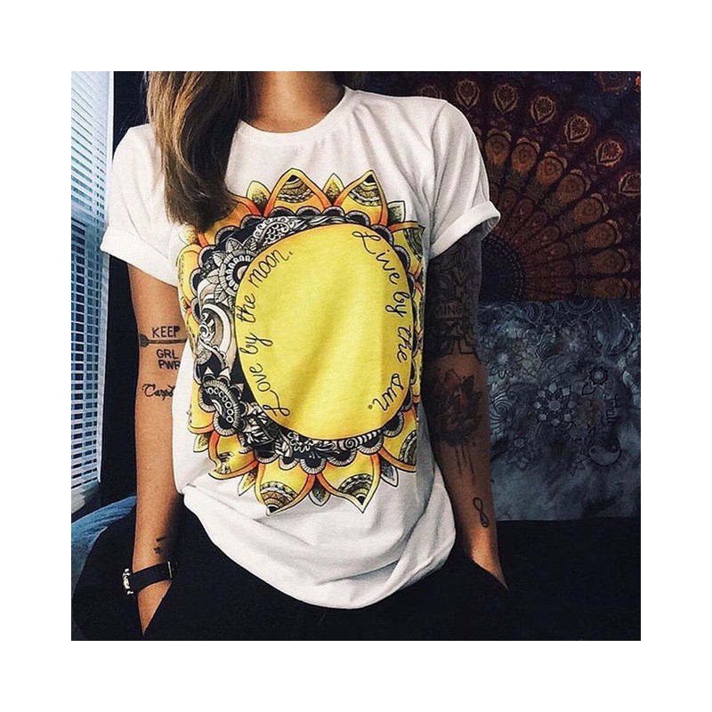 Women's short sleeve t-shirt with printBlouses & shirts Women's short sleeve t-shirt with printBlouses & shirts