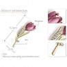 Elegant crystal tulip broochBrooches