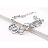 Multilayer Symmetry Circle Link Rhinestones BraceletBracelets