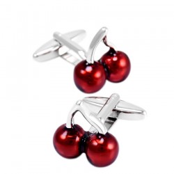 Red cherry - cufflinksCufflinks