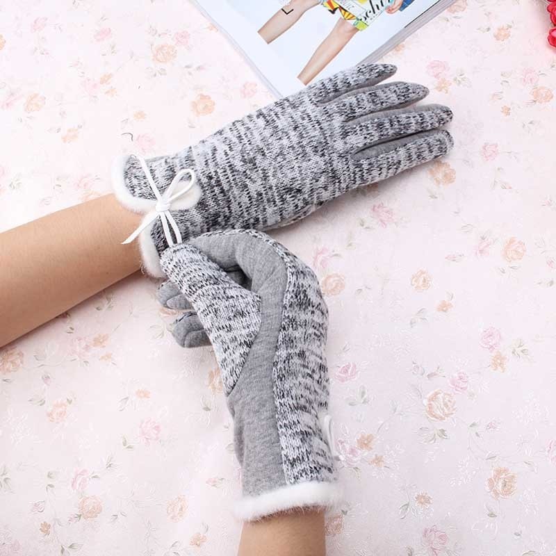 Cotton Wool Cashmere Elegant Ladies GlovesGloves