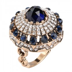 Big Natural Stone Crystal Antique RingRings