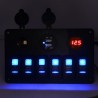 6 Gang 12V switch panel - 5V Dual USB - digital voltmeterSwitches