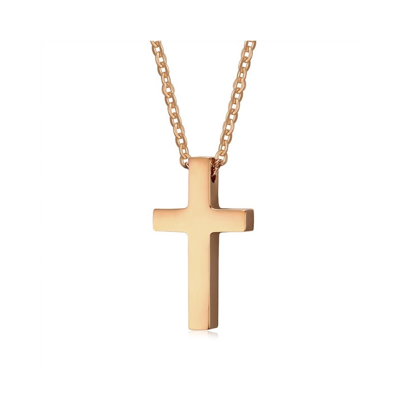 Classic blank cross pendant with stainless steel necklaceNecklaces