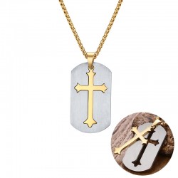 Removable cross pendant with stainless steel necklaceNecklaces