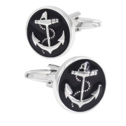 Anchor round cufflinksCufflinks