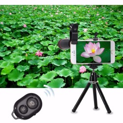 iPhone 8 7 6 5 S Smartphone Mobile Tripod 12X Telephoto Telescope Lens KitAccessories