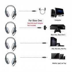 PS4 PC Computer Xbox One - camouflage headphones - headset with microphoneEar- & Headphones