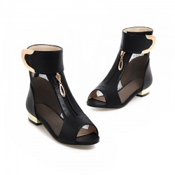 Mesh sandals boots with metal glamour decorationSandals