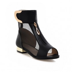Mesh sandals boots with metal glamour decorationSandals