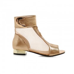 Mesh sandals boots with metal glamour decorationSandals