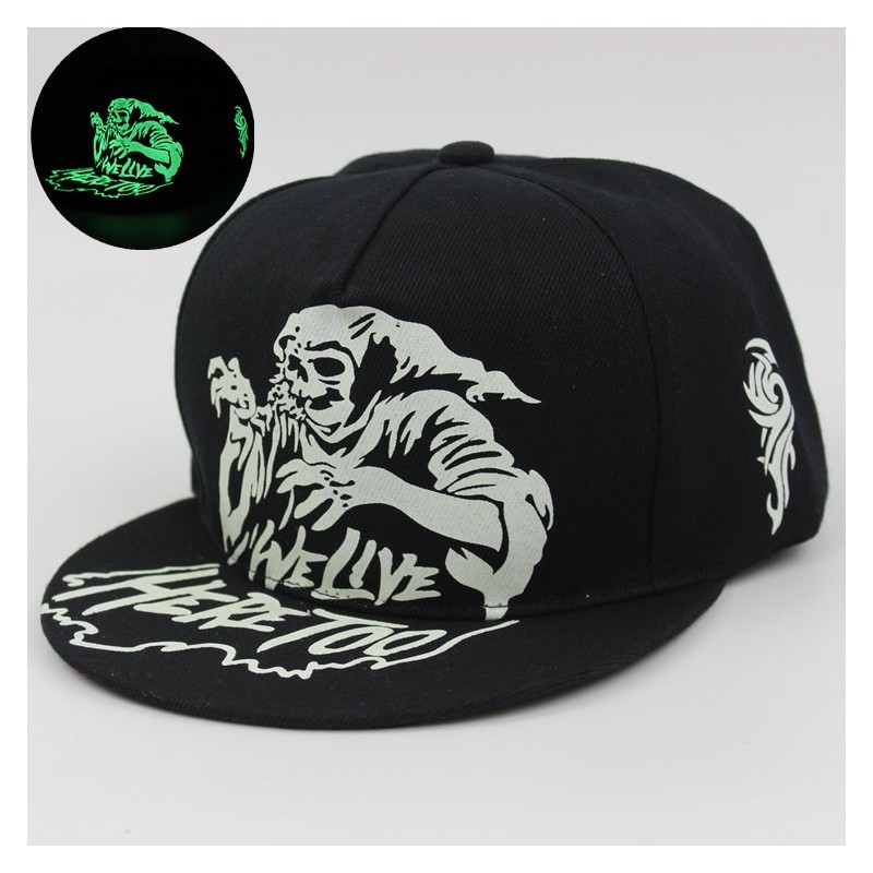 Fluorescent Glow In The Dark Baseball Cap UnisexHats & Caps