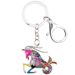 Capricorn Zodiac Sign Keychain KeyringKeyrings