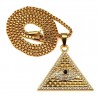 Crystal Egyptian Pyramid & Eye Pendant Necklace UnisexNecklaces