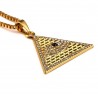 Crystal Egyptian Pyramid & Eye Pendant Necklace UnisexNecklaces
