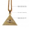 Crystal Egyptian Pyramid & Eye Pendant Necklace UnisexNecklaces