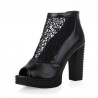 Vintage High Heel Platform Zipper SandalsSandals