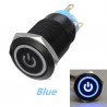 12V 5-pin 19mm metal push button - momentary power switch with LED - waterproof switch - BlackSwitches
