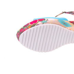 Flower pattern wedge heel sandalsSandals