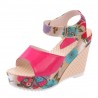 Flower pattern wedge heel sandalsSandals