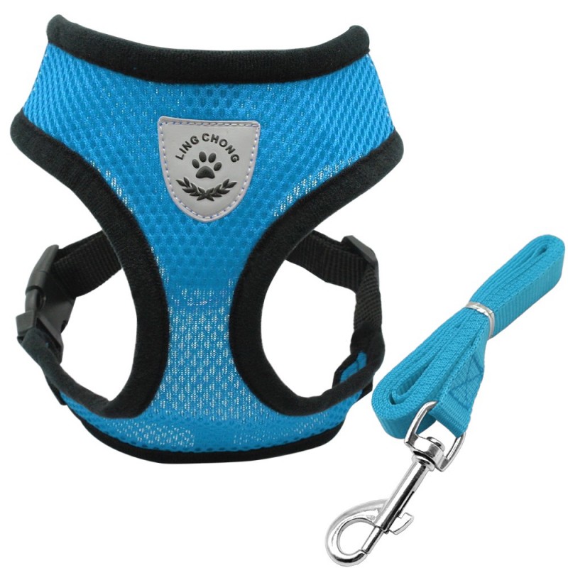 Puppy & dog breathable nylon mesh harness & leash setCollars & Leads Puppy & dog breathable nylon mesh harness & leash setCollars & Leads