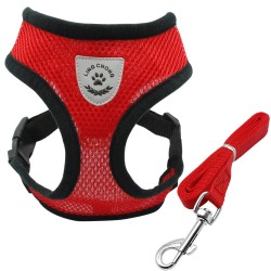 Puppy & dog breathable nylon mesh harness & leash setCollars & Leads