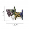 Colourful crystal dog broochBrooches