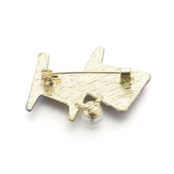Colourful crystal dog broochBrooches