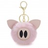 Fur pompom - piggy - keyringKeyrings