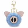 Fur pompom - piggy - keyringKeyrings