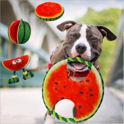 Dog frisbee - canvas rope - watermelon toy - 19 cmToys