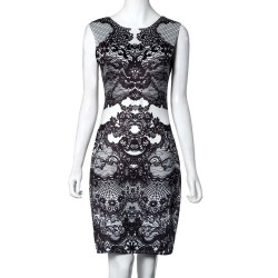 Elegant vintage floral print midi dressDresses