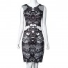 Elegant vintage floral print midi dressDresses