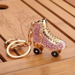 Crystal roller skates shoe keychain keyringKeyrings