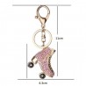 Crystal roller skates shoe keychain keyringKeyrings