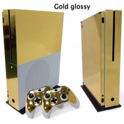 Xbox One S Console & Controller - vinyl decal - skin - sticker - goldControllers