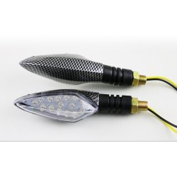 Universal 12V LED motorcycle waterproof amber light turn signal indicators 2 pcsTurning lights