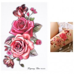 Flower & bird temporary fake tattoo stickerStickers
