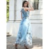 Chiffon floral print maxi dressDresses