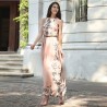 Chiffon floral print maxi dressDresses