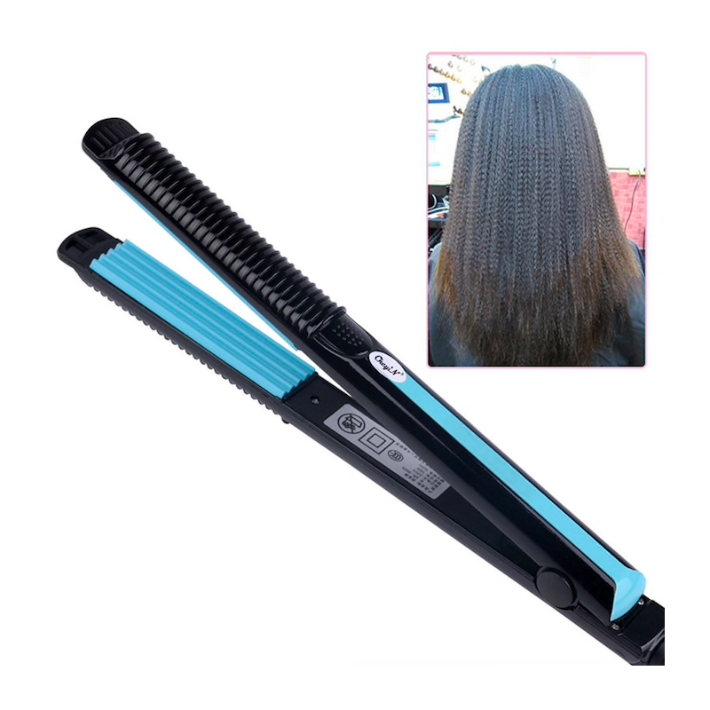 Electric hair straightener corrugated iron with temperature controlHair straighteners
