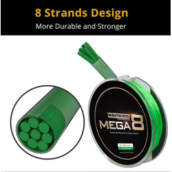 Mega8 super strong 274M 8 strands weaves PE braided fishing line rope multifilamentLines